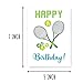 SNMDesigns Happy Birthday Tennis Fun Card - Tennis Player Bday Card - Funny Tennis Card - Unique Card - Greeting Card For Tennis Fan, 5 x 7 inches