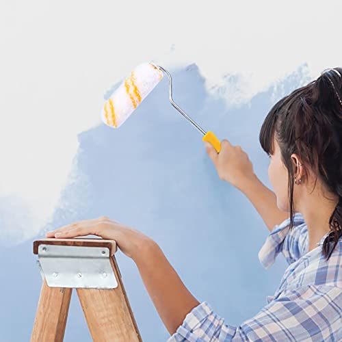Rodillo de pintura Almeigrity para decoración de paredes, mini rodillo de 4 pulgadas con 10 cubiertas de repuesto, resistente a la corrosión, ideal para pintar el hogar y decorar