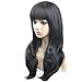 BERON Black Wig 26 Inches Long Wavy Wig Black for Daily Party Wig Cap Include