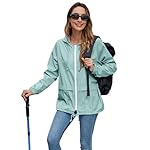 Hount Women's Lightweight Hooded Raincoat Waterproof Packable Active Outdoor Rain Jacket (S-3XL) - Image 5