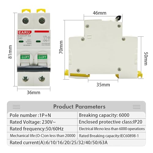 Disyuntor tipo C para proteger electrodomésticos de cortes de luz 3