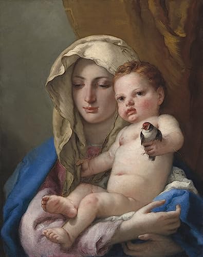 Tableaux sur toile Dame au chardonneret de Battista de 60x90cm pour mur