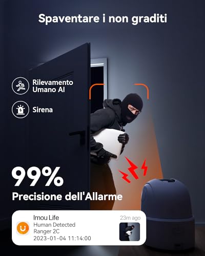 3MP Telecamera Wi-Fi Interno, 2K Videocamera di Sorveglianza, Tracciamento del Movimento con Rilevamento Umano, Audio Bidirezionale, 2,4ghz, MicroSD fino a 512GB - Powerline - Immagine 5