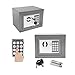 Produktbild Tresor mit zahlenschloss Digital PIN-Code und Schlüssel Elektronischer Safe Sicherheitskasten Doppelbolzenverriegelung Wandtresor Möbeltresor -4.6L (Grau)