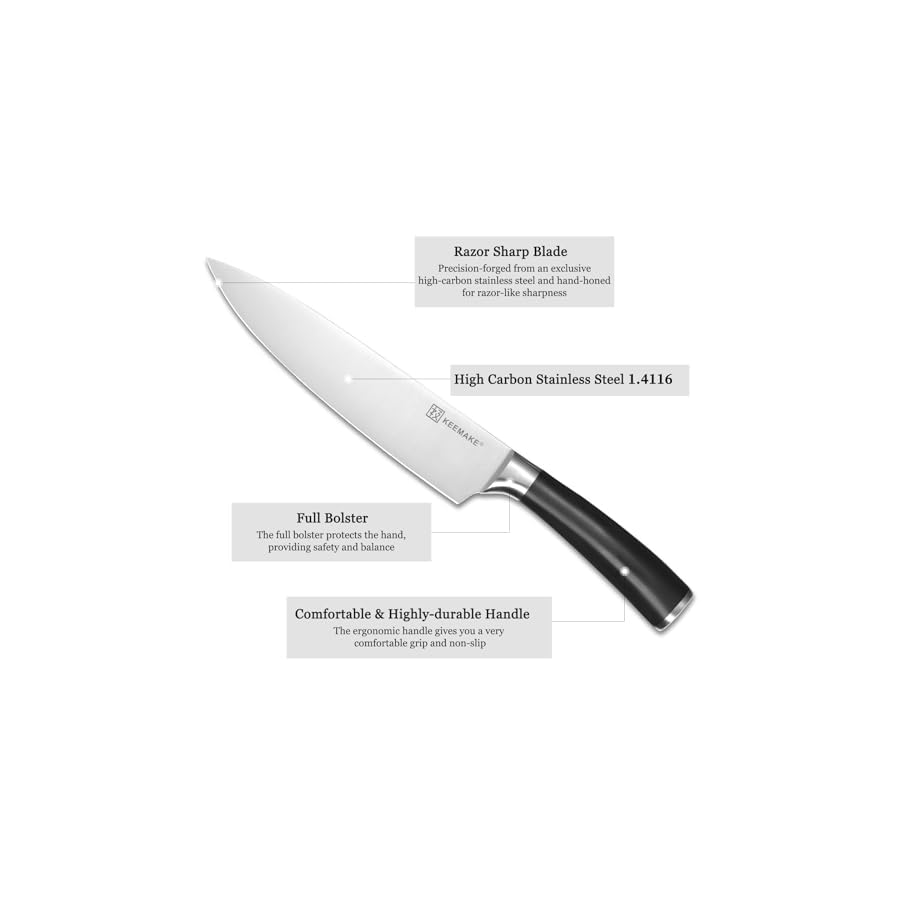 KEEMAKE-Kitchen-Knife-Block-Set-7Pcs-Kitchen-Knives-with-Magnetic-Knife-Holder-High-Carbon-Stainless-Steel-Chef-Knife-Set-with-Block-Ultra-Sharp-Knives-Set-for-Kitchen-With-Ergonomic-Handle KEEMAKE Kitchen Knife Block Set - 7Pcs Kitchen Knives with Magnetic Knife Holder, High Carbon Stainless Steel Chef Knife Set with Block, Ultra Sharp Knives Set for Kitchen With Ergonomic Handle