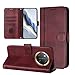 PU Leather Flip Wallet Case for Honor X9C, Phone Cover with Wrist Strap, 3 Card Slots + Cash Pocket, Magnetic Closure, Anti-Drop Stand & Compatible with Wireless Charging(Wine red)