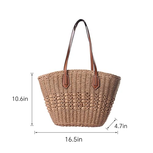 Bolso Tote de Paja Eiyye para Mujer miniatura 4