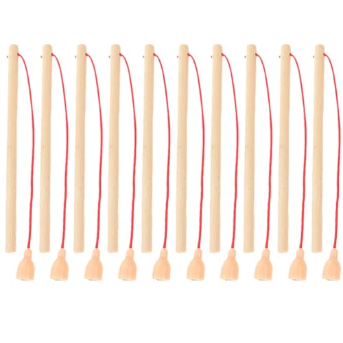 SAFIGLE 10Pcs Wooden Magnetic Fishing Poles for Kids - Wooden Fishing Rods with Hooks Educational Toy for Age of 3,4,5,6 Year Old Kids, Boys & Girls - Christmas Game Toy Presents for Birthday Party