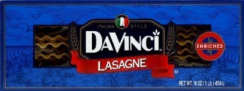 DaVinci, Italian Pasta, 16oz Box (Pack of 6) (Choose Types of Pasta Below) (Lasagne 16oz Box)