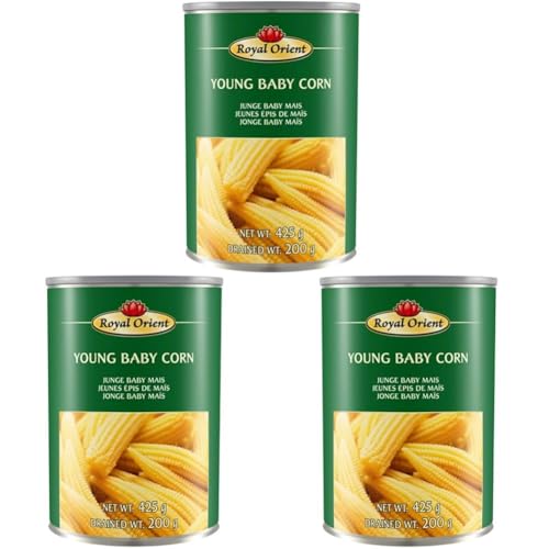 ROYAL ORIENT Jeune Epis de Maïs 8-13 Pièces 0.42 kg 1 Unité (Lot de 3)