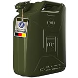 MONZANA® Jerrican essence 20L métal homologation ONU transport liquides diesel essence voiture huile moto bidon goupille eau récipient étanche carburant