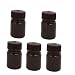 New Lon0167 5pcs Screw Featured Cap Cover 30ml reliable efficacy Round Liquid Storage Vial Reagent Bottle Brown(id:e1c 44 2b d08)