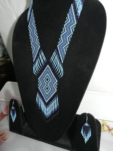 Collar Gerdan ucraniano de cuentas hecho a mano con mosaico multicolor 3