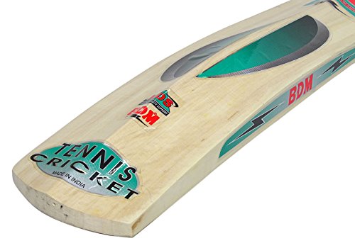 BDM Kashmir Willow Wood Cane Handle Tennis Cricket Bat with Carry Case Adult Size - Choose Weight - Thumbnail 5