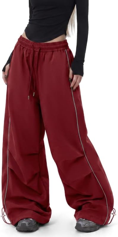 Nev Studio Women's Dance Pants Baggy Wide Leg Parachute Pants