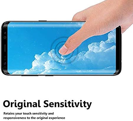 Compatible Samsung Galaxy S8 Tempered Glass Screen Protector,[2 - Pack][9H Hardness][Anti-Scratch][Anti-Fingerprint][3D Curved][Ultra Clear] Screen Protector for Galaxy S8