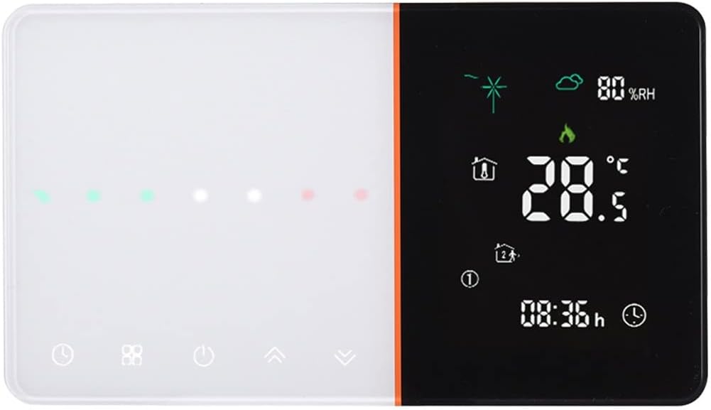 Smart Thermostat with Weather Station, Temperature Controller Work for Electric Floor Heating Water/Gas Boiler
