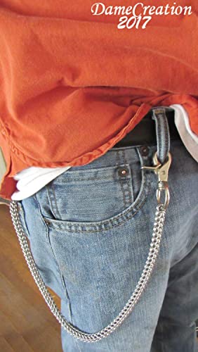 Silver Wallet Chain, Handmade Wallet Chain, Various Lengths2