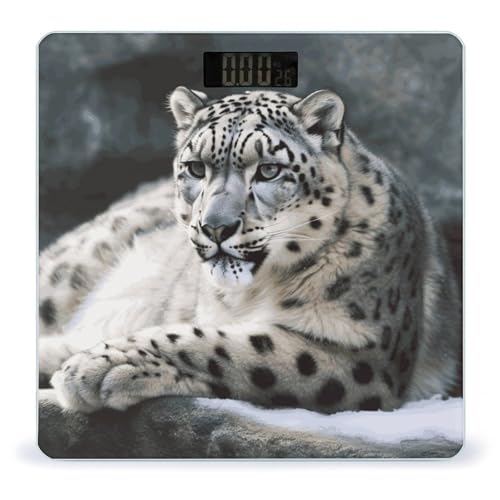Báscula Digital Snow Leopard de Vidrio Templado para Baño miniatura 1