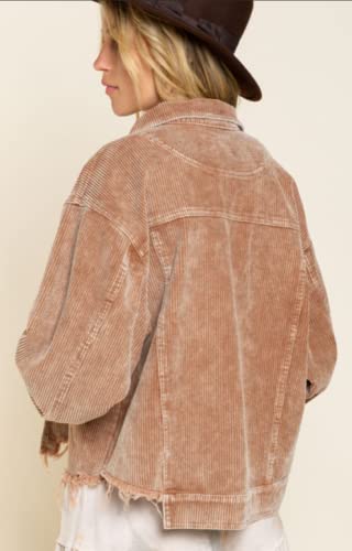 POL Clothing vintage cordury Jacket with raw edge2