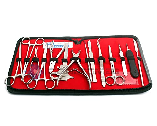 OdontoMed2011 Coral Propagation Fragging Kit Set 15 Pcs Hard Soft Freshwater Reef Stainless Steel Tools with Beautiful Zipper Case ODM-CRL-0013