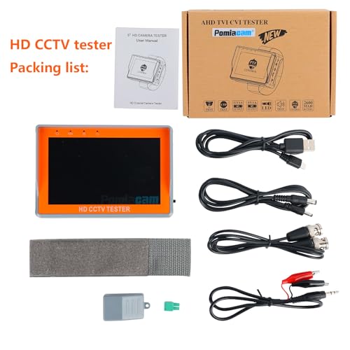 Miniatura 8 de Probador De Cctv Compatible Con Cámara Analógica 720p 1080p 3mp 4mp 5mp 8mp Ahd, Tvi, Cvi Y Cvbs, Monitor De Video De Seguridad Con Pantalla Lcd De 4,3 Pulgadas Salida De Alimentación Dc12v 1a