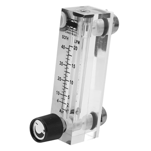 Débitmètre de gaz stable LiebeWH avec connecteur en laiton chromé femelle BSP 1/4