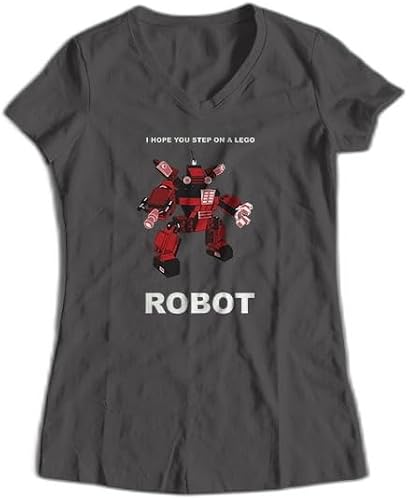 Lego Robot Graphic T-Shirt, Charcoal, Cotton, Women's