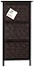 Honey-Can-Do 3-Drawer Natural Wood Frame Storage Organizer Chest, 12.01 by 24.80-Inch, Espresso Brown