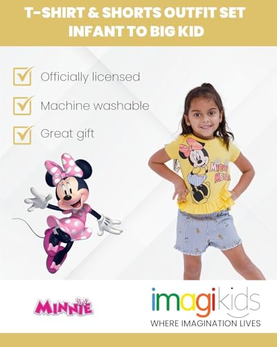 Image of Disney Mickey Mouse & Friends Girls' 2-Piece T-Shirt and Shorts Set for Baby & Kids