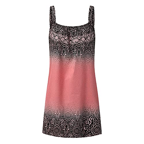Summer Dresses For Women Plus Size Women 2023 Fashion Faux Wrap V-Neck Dresses Short Sleeve High Waist Belt Swing Ruffle Hem Aline Summer Short Dress Casual Red #TOP2