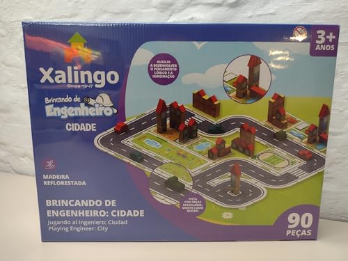 Brincando de Engenheiro Cidade 90 peças Xalingo