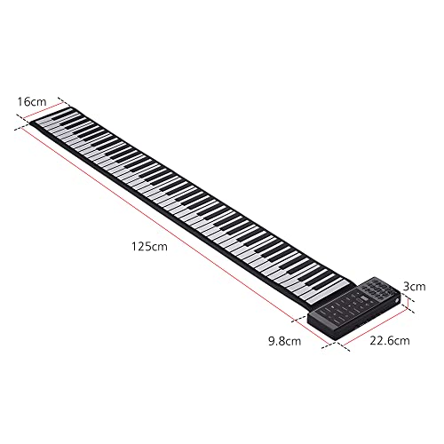 KOCAN Portable électrique 88 touches Roll Up Piano multifonction clavier de piano numérique haut-parleur intégré batterie au lithium rechargeable réverbération fonction BT clavier de piano en silicone - Les Beatles, Paul McCartney, John Lennon, RIngo Starr, George Harrison KOCAN Portable électrique 88 touches Roll Up Piano multifonction clavier de piano numérique haut-parleur intégré batterie au lithium rechargeable réverbération fonction BT clavier de piano en silicone – Image 3
