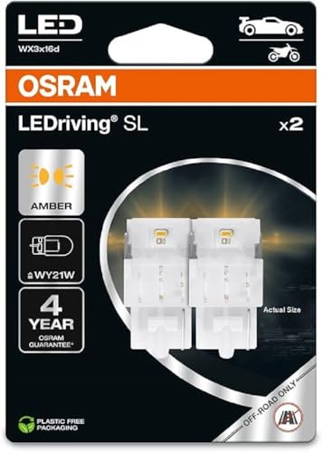 Bombillas LED WY21W OSRAM LEDriving SL ámbar retroajuste para iluminación señalización todoterreno