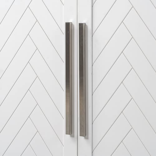 Knocbel Modern Buffet Sideboard Storage Cabinet With 4 Doors And 4 Adjustable Shelves, Entryway Hallway Foyer Long Console Table Cupboard Coffee Bar Cabinet (White) #TOP6