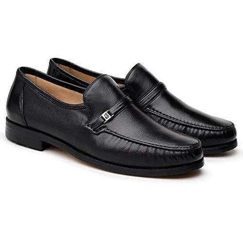 Sapato Social Couro Jacometti 077 Masculino Solado Antiderrapante Preto 39