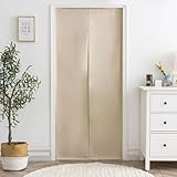 SUGOI のれん おしゃれ 遮光 暖簾 150cm丈 幅100cm 目隠し 間仕切りカーテン 断熱保温 ロング 遮光 和風 北欧 厚手 無地 防寒 防音 玄関 キッチン リビング お店 飲食店 出入り口 洗面所 間仕切り ノレン ドアカーテン 半間のれん お洒落 洗える 1枚 ベージュ