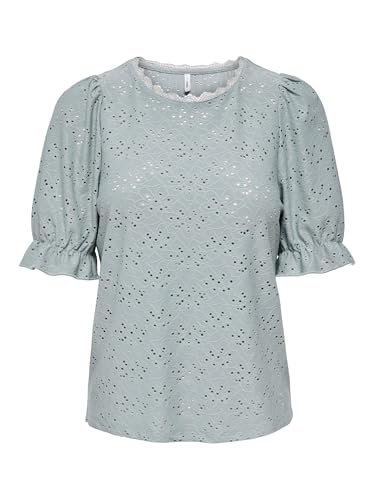 ONLY Onlnew Smilla Life S/S Puff Top JRS Noos, Bleu foncé, XL Femmes