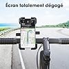 Support Telephone Moto Velo, Porte Telephone Velo, Support Téléphone Vélo à 360° Rotation, Estralia Support Telephone Trotinette Electrique, Scooter, VTT Compatible avec les Téléphone de 5.5'' à 7.0'' #4