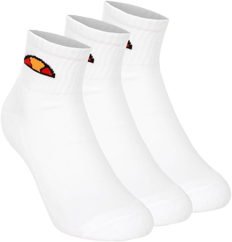 ellesse Tallo 3 Pk Ankle Sock White 12-14, White, 12-14