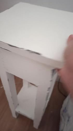 Tavolino In Mogano Shabby Bianco – 67x25 Cm, Con Cassetto E Ripiano, Stile Vintage, Per Telefono, Fiori O Comodino