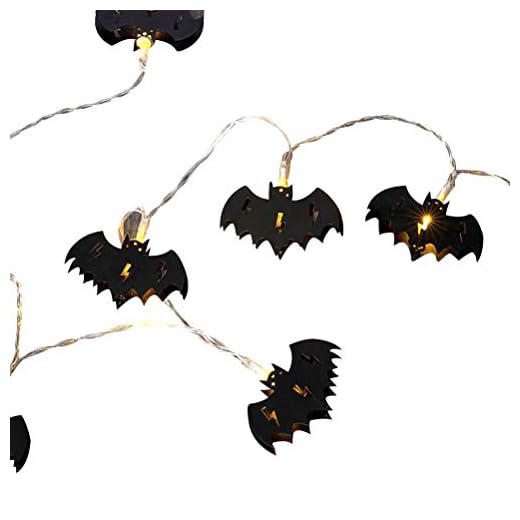 WBTY fladdermus skylt formad dekor ljusslinga, 10 LED-batteridrivna lampor för bröllop trädgård festival fest halloween jul inomhus- och utomhusdekoration
