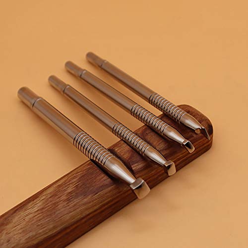 Leather Stamping Tool Carving Tools 304 Stainless Steel Professional Stamp Tools Leather Edge Punch DIY LeatherCrafts (Full Set (XS+S+M+L)) - Image 3