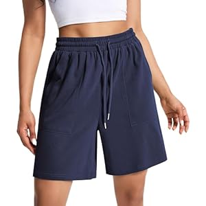 Auriviz Women’s Cotton Sweat Shorts Casual Summer Short Loose Drawstring Lounge Running Athletic Shorts with Pockets