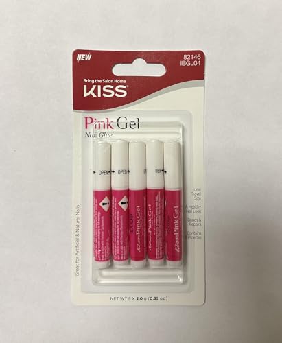 Kiss Pink Gel Nail Glue (IBGL04) Pack of 6-30 Pipettes