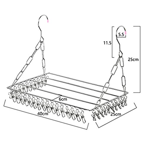 Gebuter Multifunctional Clothes Drying Rack Stainless Steel Laundry Garment Drying Hanger for Hanging Clothes Socks Shoes Cover