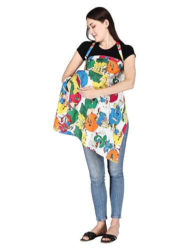 Image of Switchon Feeding Apron Cover Maternity Cover 100% Cotton Maternity Breastfeeding Multipurpose for Mothers