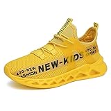 Girls Shoes Kids Sneakers Shoes for Girls/Boys Lightweight Running Shoes Size Toddler Yellow