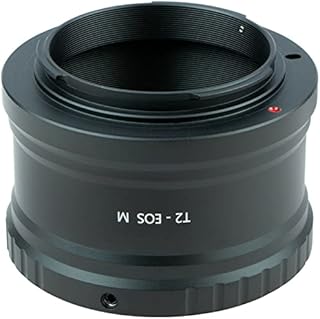 JINTU Lens Adapter Ring T2 T-Mount Telephoto Lens Converter fit EOS M Mirrorless Camera Body EF-M M2 M3 M6 M10 M50 M100 M200