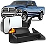 OCPTY Tow Mirrors Power Heated Left Driver Right Passenger Side Towing Mirrors Fit for 2009-2010 for DODGE for Ram 1500 2011-2016 for Ram 1500 2500 3500 with Turn Signal Puddle Light with Black